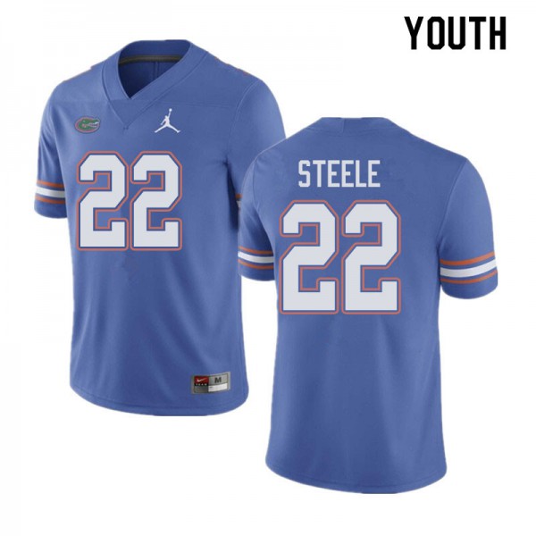 Jordan Brand Youth #22 Chris Steele Florida Gators College Football Jersey Blue